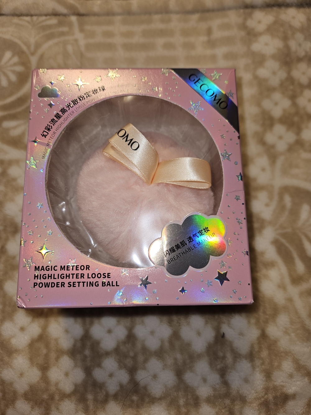 Gecomo; Pink Fuzzy Powder Puff  Accessories